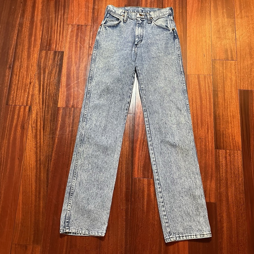 Vintage Wrangler Jeans Men 27x34 Blue Light Wash 13MWZSF MADE IN USA 80s 90s Y2K